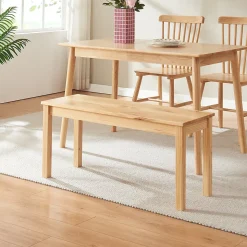 Banc de salle à manger Trerunulu 100 x 35 x 45 cm naturel en.casa