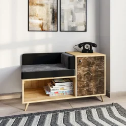 Banc d'entrée design marbré Anzer