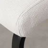 Banc d'entrée VILAS L 135 cm en tissu - Blanc crème