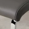 Banc design avec dossier VILAS, en synthétique gris