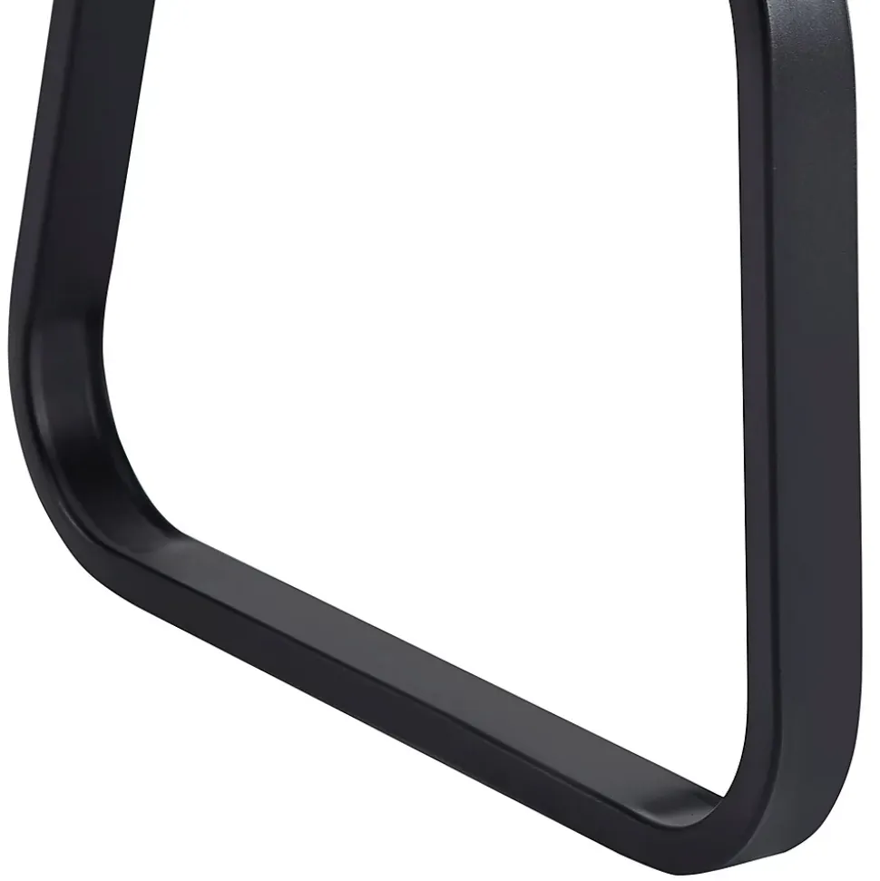 Banc design avec dossier VILAS, en synthétique et métal noir