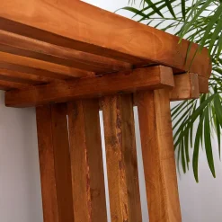 Banc d'intérieur BAVELLA en acajou finition naturelle