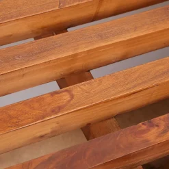 Banc d'intérieur BAVELLA en acajou finition naturelle