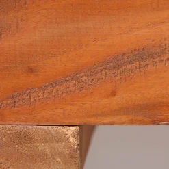 Banc d'intérieur BAVELLA en acajou finition naturelle
