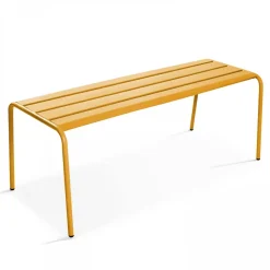 Banc d'intérieur en métal jaune Palavas Oviala