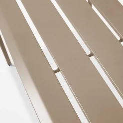 Banc d'intérieur en métal taupe Palavas Oviala