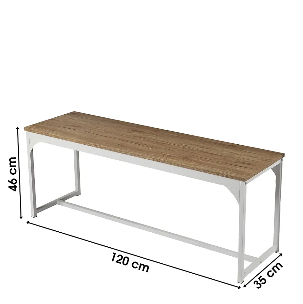 Banc d'intérieur en Panneaux de particules et Métal