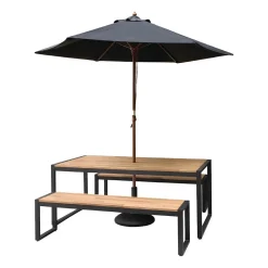 Banc en Acier & Bois d'Acacia - Lot de 2 - Bolero