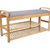 Banc en bambou avec étagères Arch