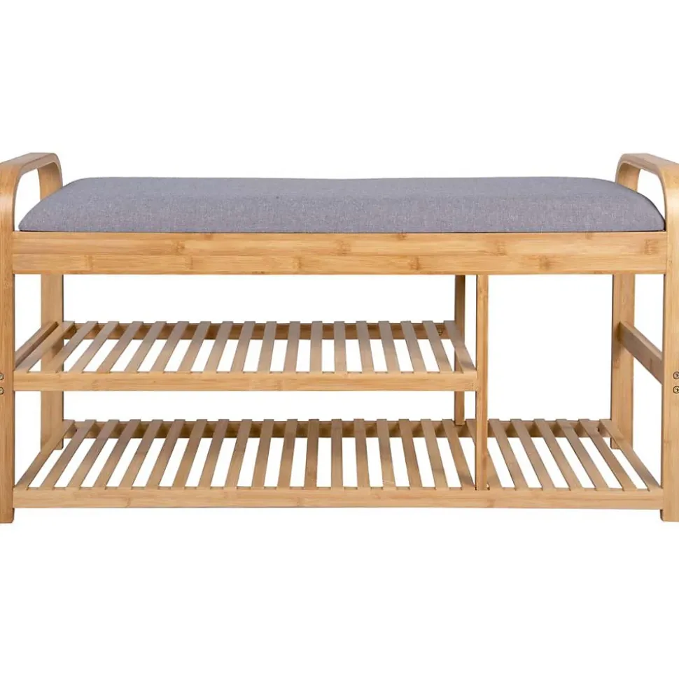 Banc en bambou avec étagères Arch