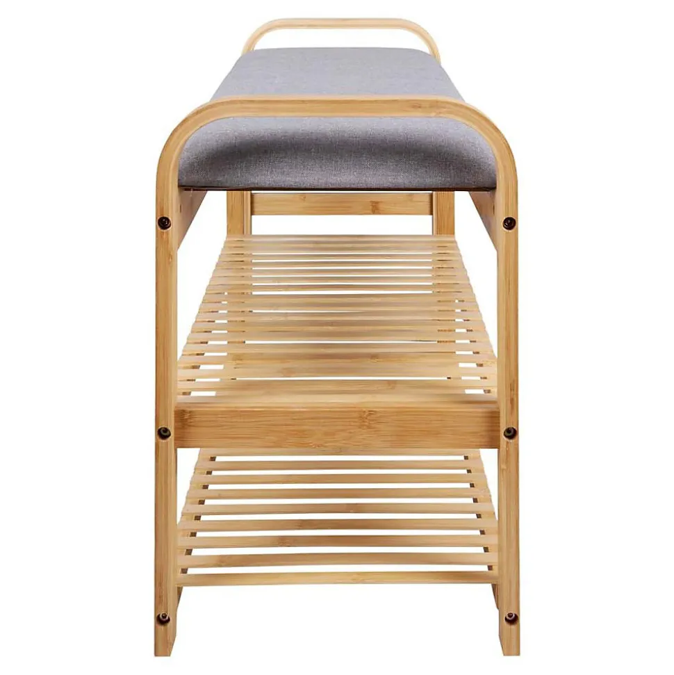 Banc en bambou avec étagères Arch