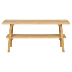 Banc en Bambou Naturel 70x28x45 cm - Élégance et Durabilité pour Votre Espace Exterieur