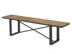 Banc en bois avec blocs couleur naturel