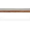 Banc en bois d'acacia massif recouvert de tissu