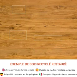 Banc en bois de teck recyclé 240 cm - Marie