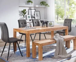 Banc en Bois Massif Acacia - Banquette Moderne de Cuisine Salon