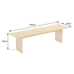 Banc en bois style scandinave ALMA - HAPPY GARDEN