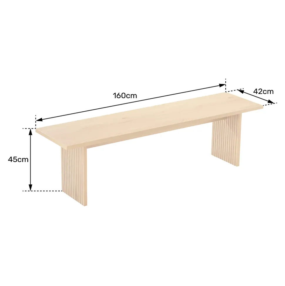 Banc en bois style scandinave ALMA - HAPPY GARDEN