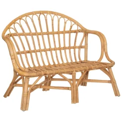 Banc en effet rotin Atmosphera beige