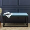 Banc en métal assise en velours Giulia