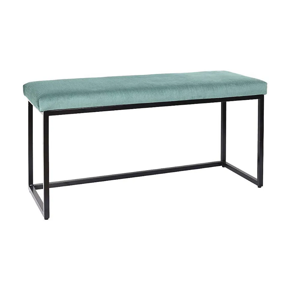 Banc en métal assise en velours Giulia