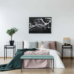 Banc en métal assise en velours Giulia