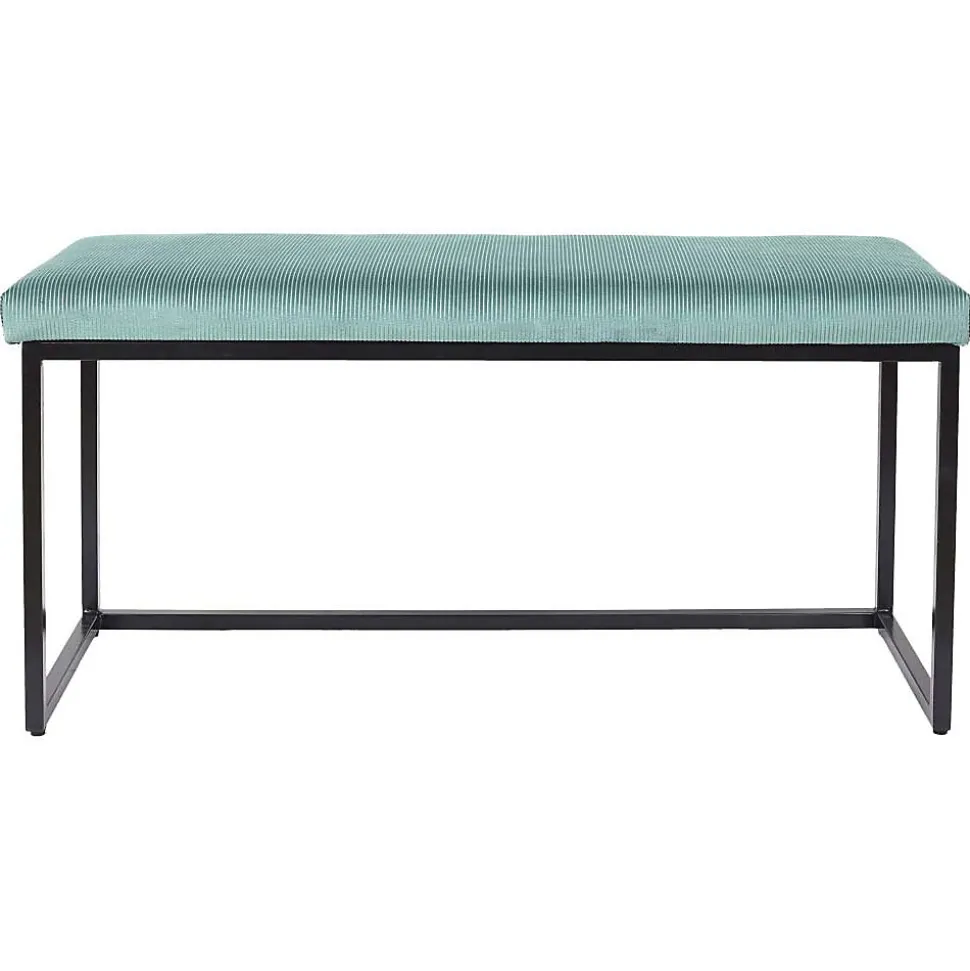 Banc en métal assise en velours Giulia