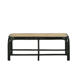 Banc en rotin et cannage 120 cm