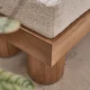 Banc en teck massif assise bouclette 140 cm