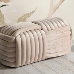 Banc en tissu Softy 90x45x45 cm - 90 x 45 x 45 Type: Banc et banquette
