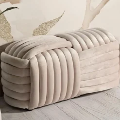 Banc en tissu Softy 90x45x45 cm - 90 x 45 x 45 Type: Banc et banquette