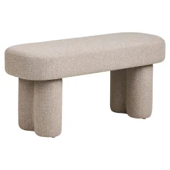 Banc HOUSE NORDIC Weston HN1088, 95 x 36 x 45 cm, sable. Acier, contreplaqué et tissu.