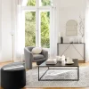 Banc Malone en velours 98x51cm gris foncé - Atmosphera
