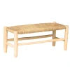 Banc Marocain Doum tressage central (80 cm - Naturel)