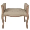 Banc marron beige bois 67x44x60cm
