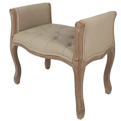Banc marron beige bois 67x44x60cm