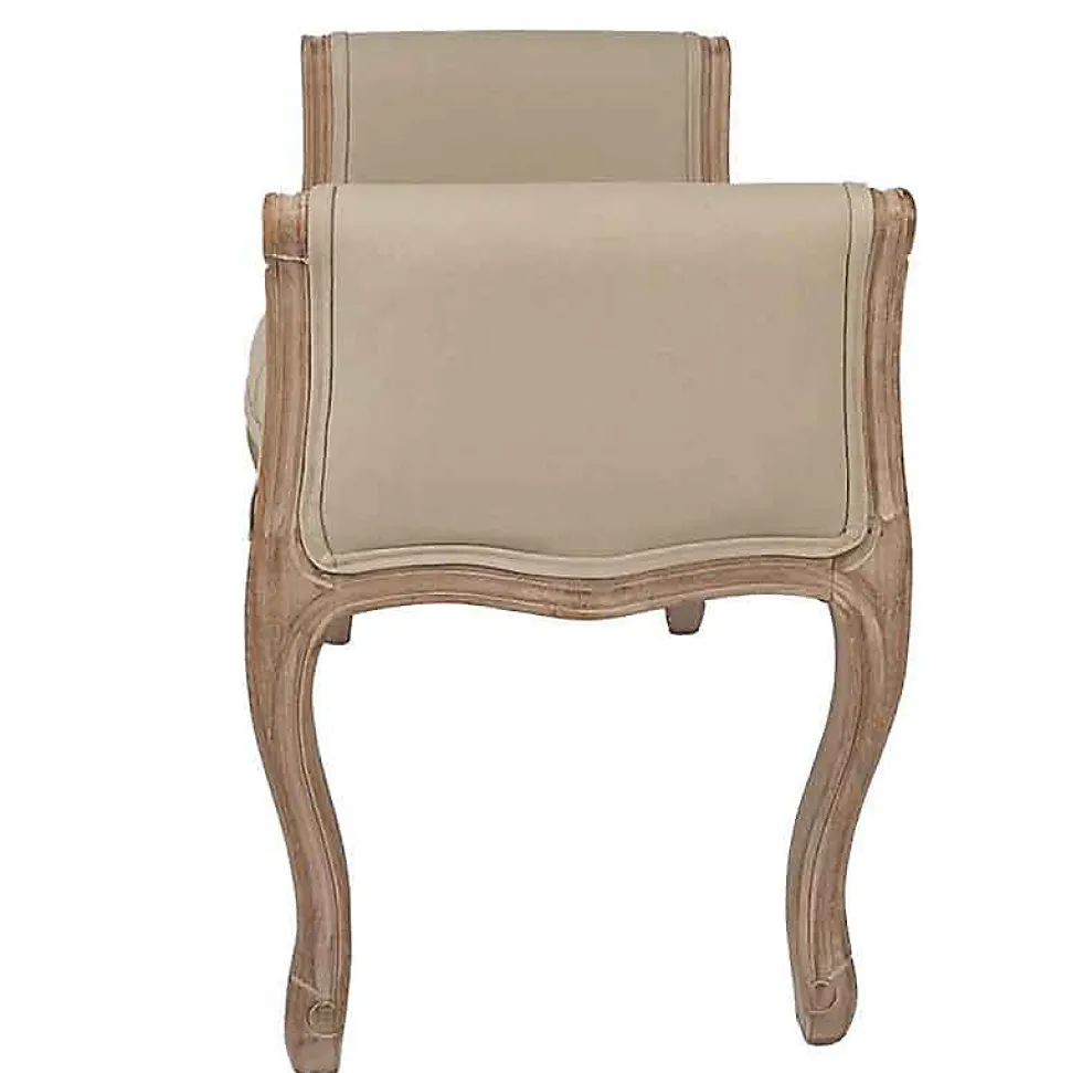 Banc marron beige bois 67x44x60cm