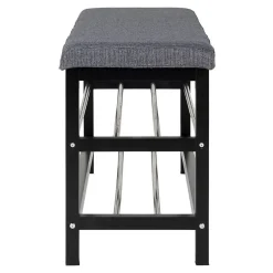 Banc Padova, Gris, Métal, 100x34x50 cm, Seven Design