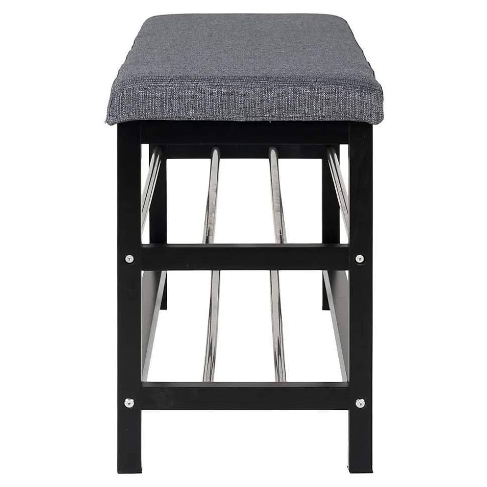 Banc Padova, Gris, Métal, 100x34x50 cm, Seven Design