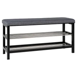 Banc Padova, Gris, Métal, 100x34x50 cm, Seven Design