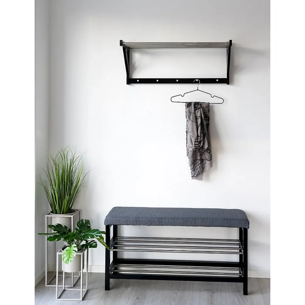 Banc Padova, Gris, Métal, 100x34x50 cm, Seven Design
