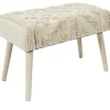 Banc pieds en pin Mirage - Blanc