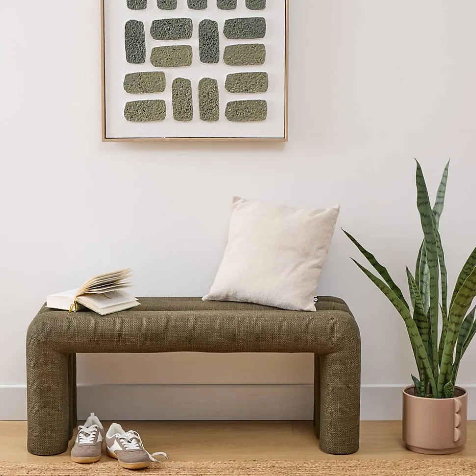 Banc Sisco vert Kaki 102x42cm - Atmosphera
