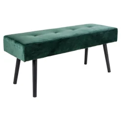 Banc Skiby, Vert, Velours, 35x100x44 cm, Seven Design