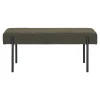 Banc Swindon en Boucle Vert Foncé avec Pieds Noirs - Dimensions 100x36x42,5 cm, HN1241
