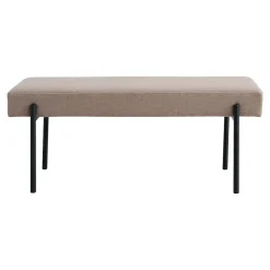 Banc Swindon en Pierre avec Pieds Noirs - 100 x 36 x 42,5 cm, Modèle HN1231