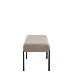 Banc Swindon en Pierre avec Pieds Noirs - 100 x 36 x 42,5 cm, Modèle HN1231