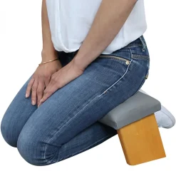 Banc, tabouret de méditation, yoga pliant en bois - Prune - Vivezen