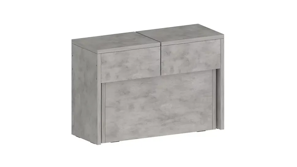 Banc Yutu, Siège pour table à manger, Banc simple extensible, 290x25h45 cm, Gris