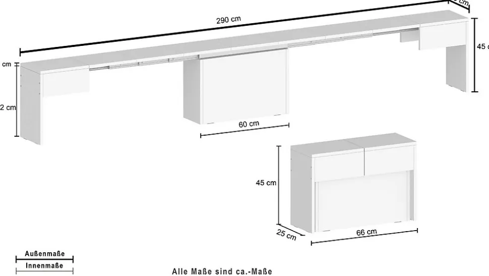 Banc Yutu, Siège pour table à manger, Banc simple extensible, 290x25h45 cm, Olmo